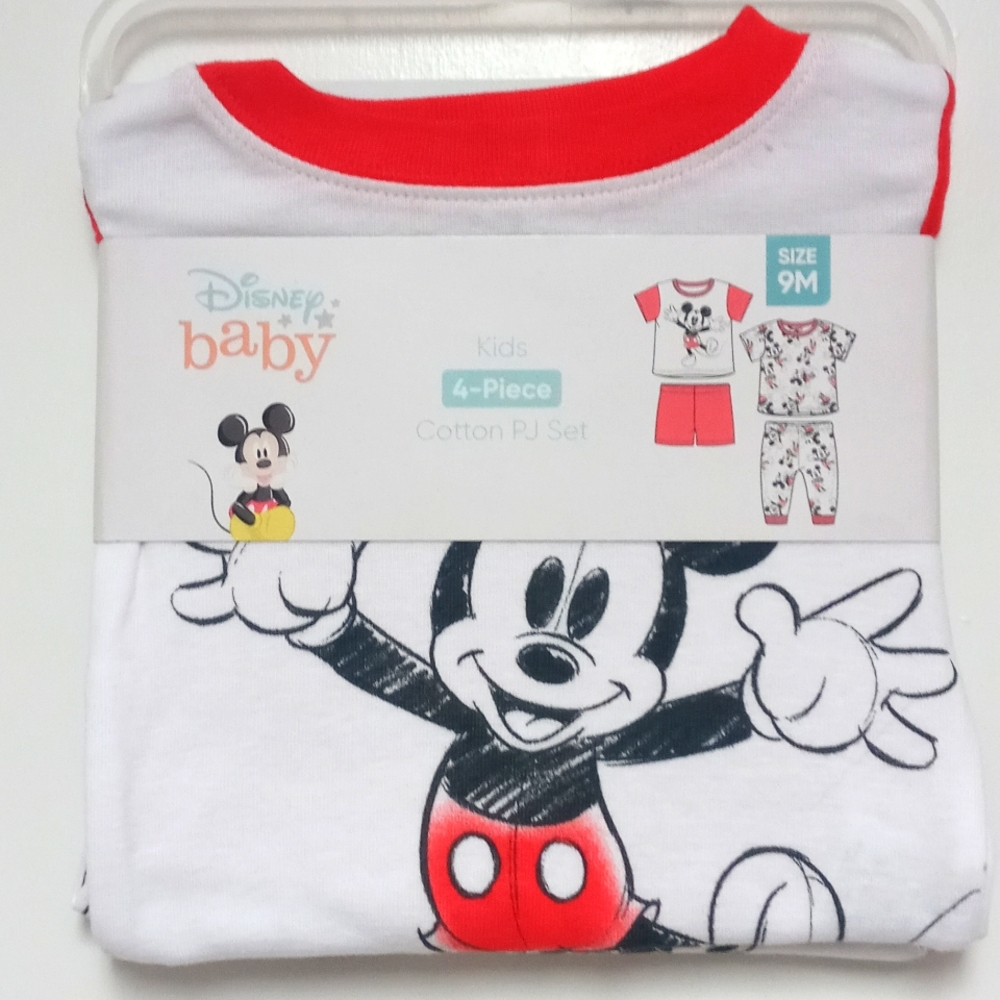 New! * Disney Baby Mickey Mouse PJ 4 piece Set BG920